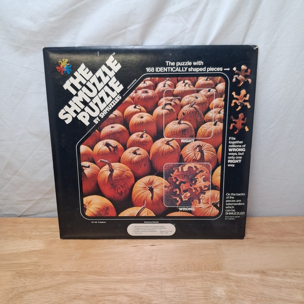 Shmuzzles The Shmuzzle Puzzle Pumpkins Jigsaw Puzzle 168 Pieces Orange Fall